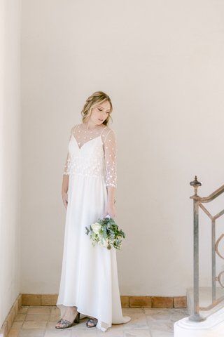 Complete romantic modern bridal look