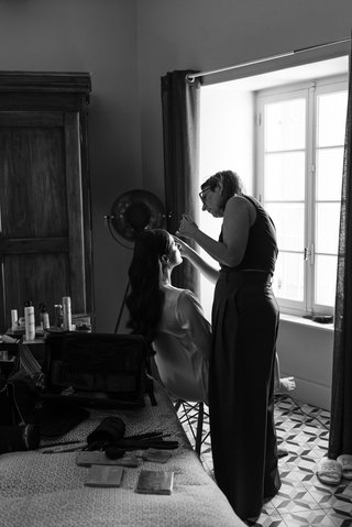 The bride getting ready The bride getting ready